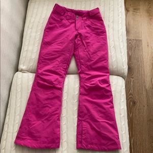 North Face bright pink ski/snow pants